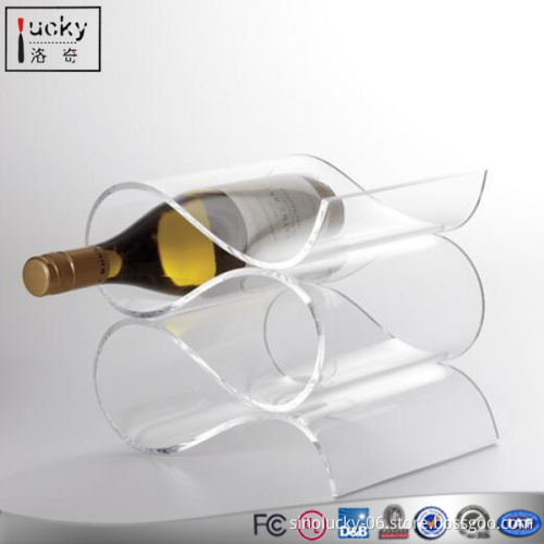 3 Bottle wine Glorifier Display,Custom crimp wave wine rack